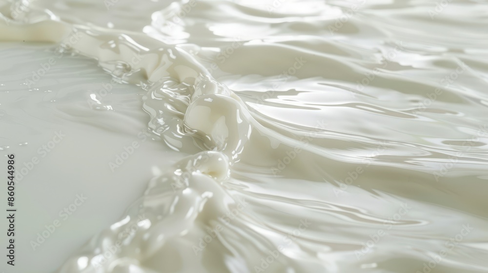 Minimalist wallpaper of a milk puddle on a white surface with delicate ripples and reflections adding tranquility Minimalist wallpaper of a milk puddle on a white surface with delicate ripples and reflections adding tranquility