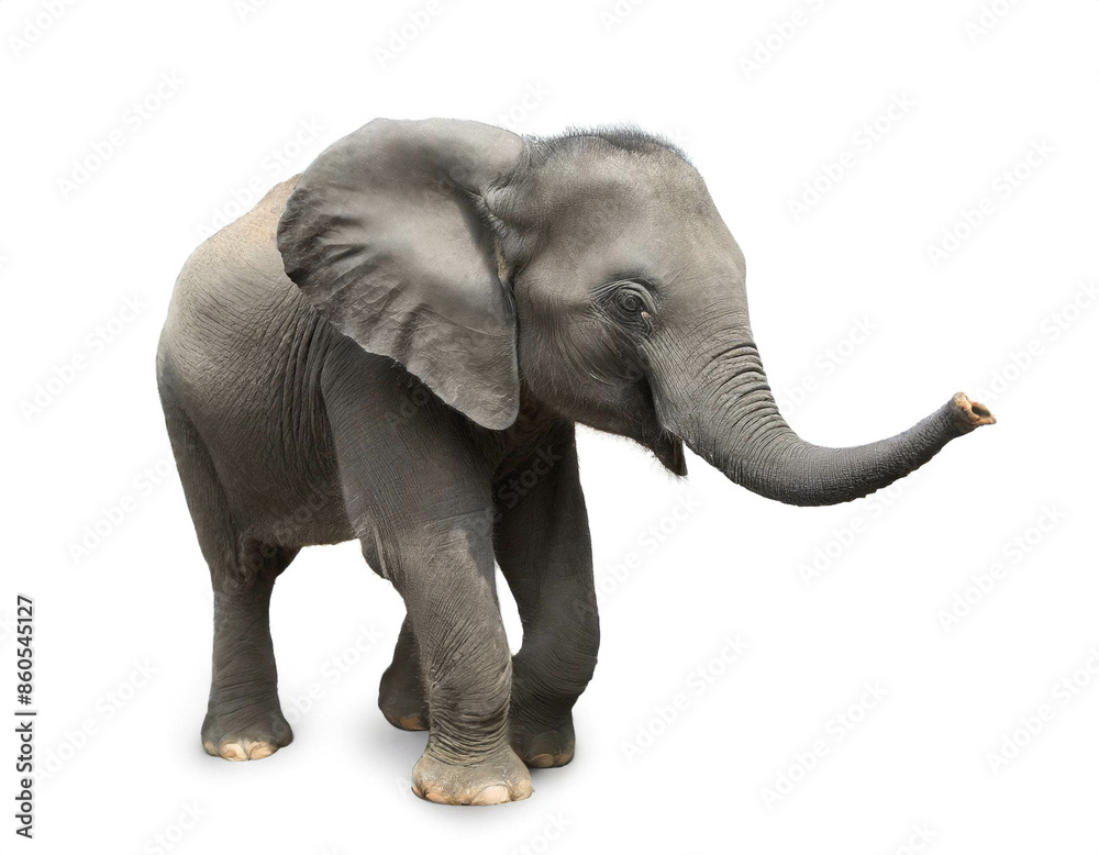 Obraz premium Baby Elefant isoliert auf weißen Hintergrund, Freisteller 