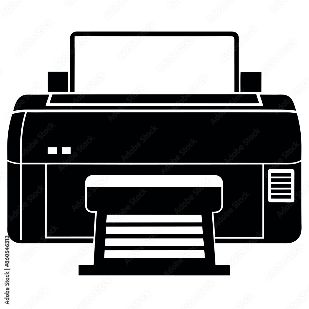 Icon of a digital printer Isolated on a white backdrop, this simple image of a digital printer vector symbol for web design
Icon of a digital printer Isolated on a white backdrop, this simple image of a digital printer vector symbol for web design