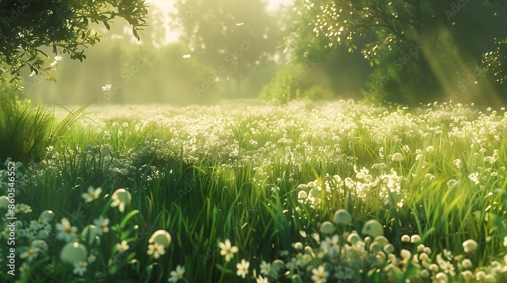 Obraz premium Wandering through fields of dreams, where every blade of grass holds a secret waiting to be discovered