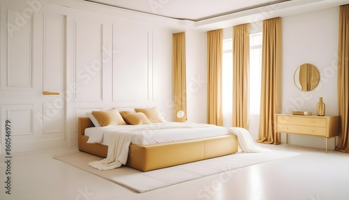 white and gold theme modern interior design