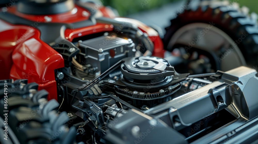 Advanced Technological Motor of a Compact Battery-Powered Lawnmower for Efficient Lawn Care Advanced Technological Motor of a Compact Battery-Powered Lawnmower for Efficient Lawn Care