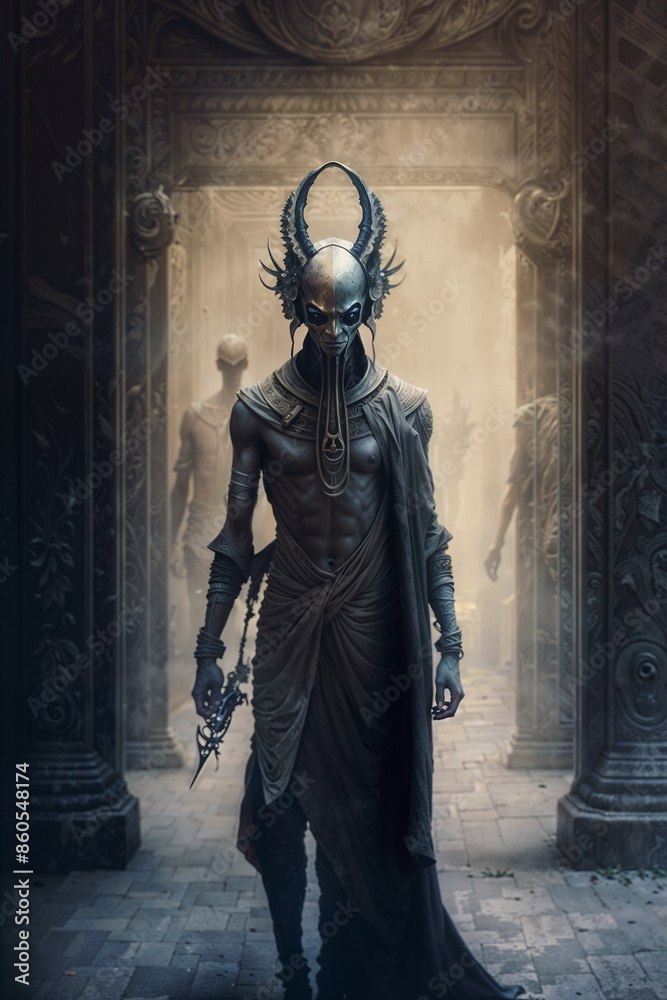 Fototapeta premium alien pharaoh, alternative history of Egypt _063