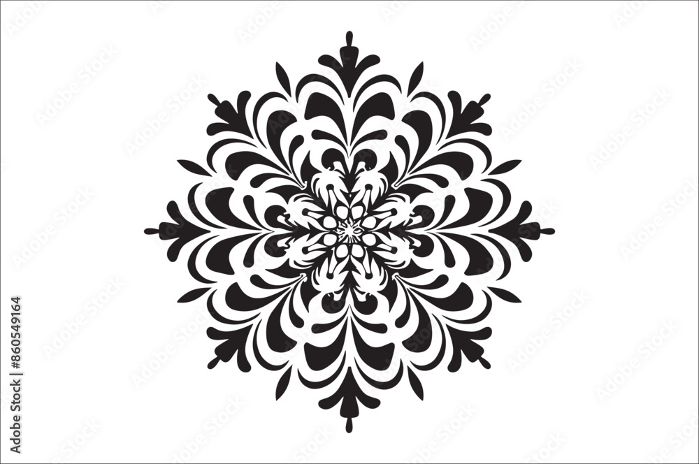 snowflake silhouettes collection isolated on white background. Flat snowflake icons. snowflake silhouettes collection isolated on white background. Flat snowflake icons.
