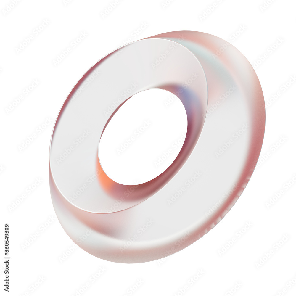 Round transparent gradient glass 3d shape Round transparent gradient glass 3d shape
