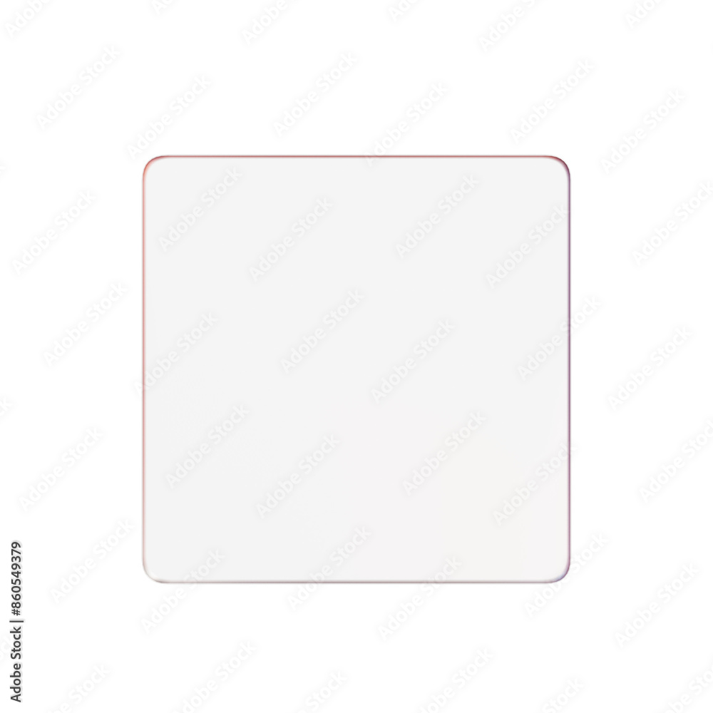 Square transparent gradient glass 3d shape Square transparent gradient glass 3d shape