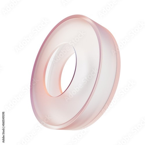 Tube transparent gradient glass 3d shape
