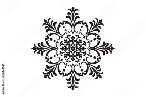 snowflake silhouettes collection isolated on white background. Flat snowflake icons.