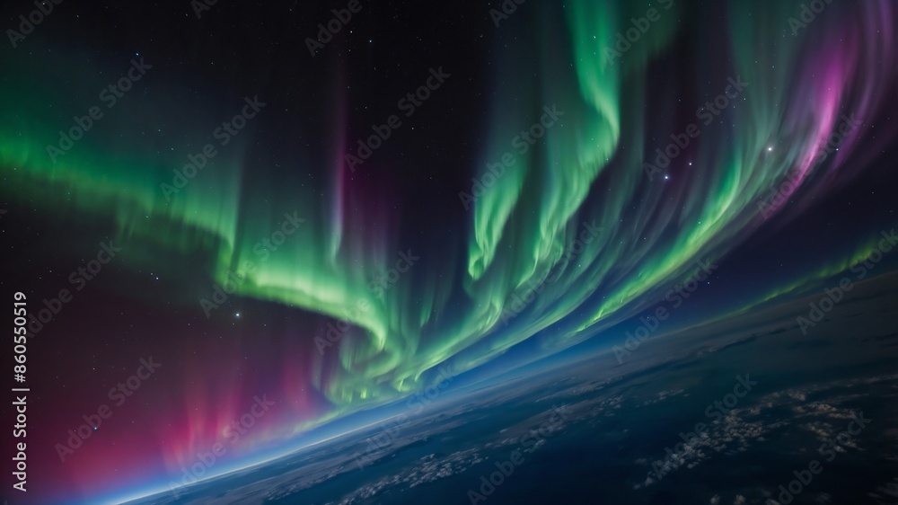 An aurora borealis captured from space An aurora borealis captured from space