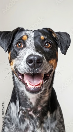 Adorable Dog Portrait on White Background Generative AI