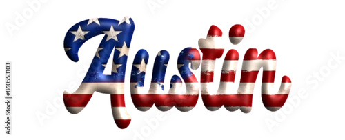 austin - bandiera Stati Uniti d’America - parola nome scritta città Americana - ideale per websites, presentazioni, biglietti, banners,, stampe, cricut, silhouette, sublimazioni, etichette, adesivi