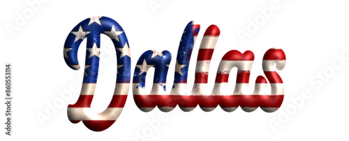 Dallas  - bandiera Stati Uniti d’America - parola nome scritta città Americana - ideale per websites, presentazioni, biglietti, banners,, stampe, cricut, silhouette, sublimazioni, etichette, adesivi