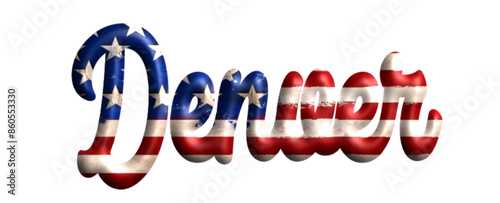 Denver - bandiera Stati Uniti d’America - parola nome scritta città Americana -ideale per websites, presentazioni, biglietti, banners,, stampe, cricut, silhouette, sublimazioni, etichette, adesivi