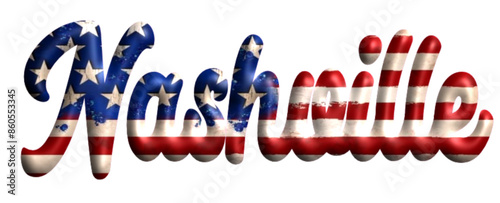 Nashville - bandiera Stati Uniti d’America - parola nome scritta città Americana - ideale per websites, presentazioni, biglietti, banners,, stampe, cricut, silhouette, sublimazioni, etichette, adesivi