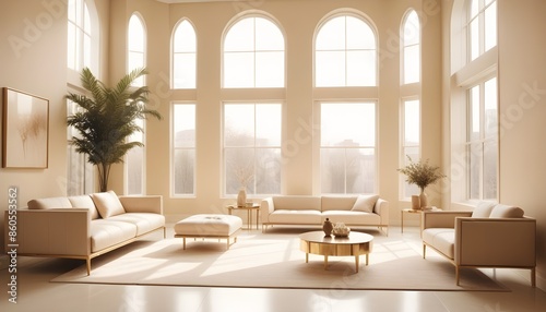 white and gold theme modern interior design