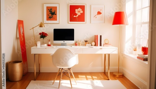 white and gold theme modern interior design