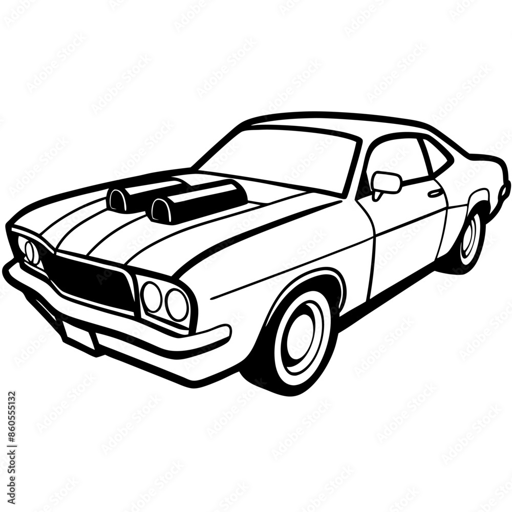Fototapeta premium Modified car coloring pages