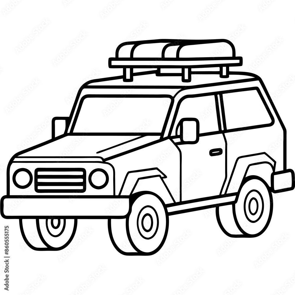 Obraz premium Modified car coloring pages