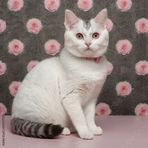 cat, simple background, AI Art
