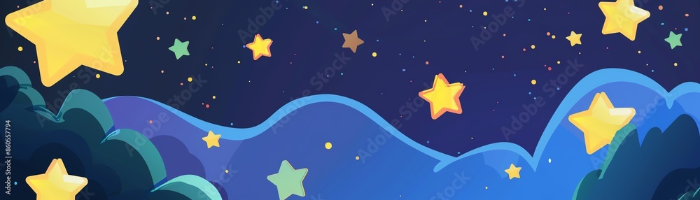 stars flat design top view night sky theme cartoon drawing vivid stars flat design top view night sky theme cartoon drawing vivid