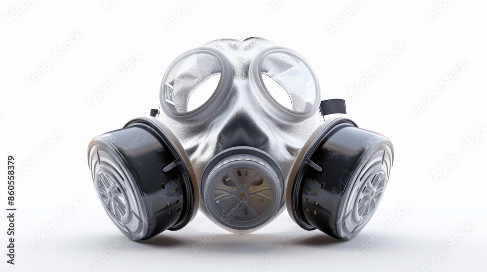 Respirator mask for protection against fumes and dust isolated on white background Respirator mask for protection against fumes and dust isolated on white background