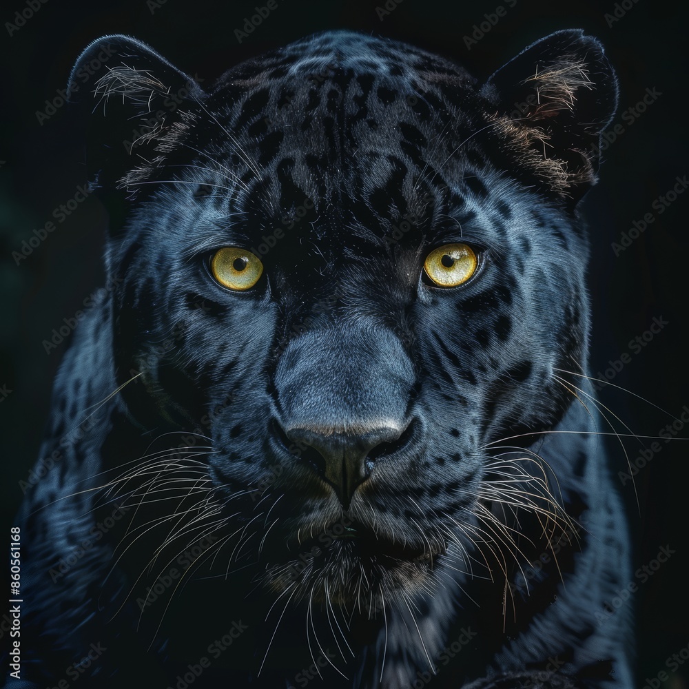 Majestic Black Panther Portrait, Wildlife Photography Generative AI Majestic Black Panther Portrait, Wildlife Photography Generative AI