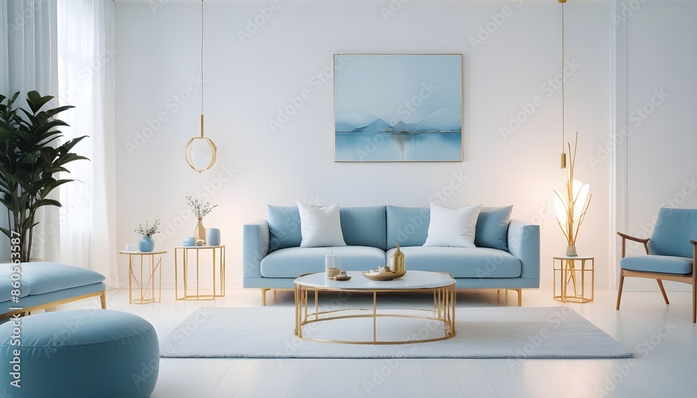white and gold theme modern interior design