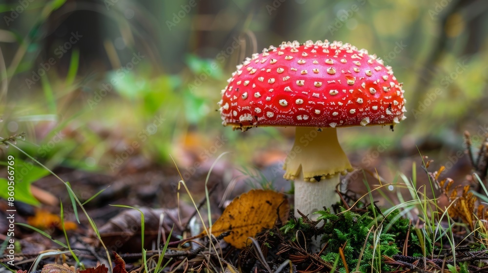 Whimsical Forest Fungi Scene Generative AI Whimsical Forest Fungi Scene Generative AI
