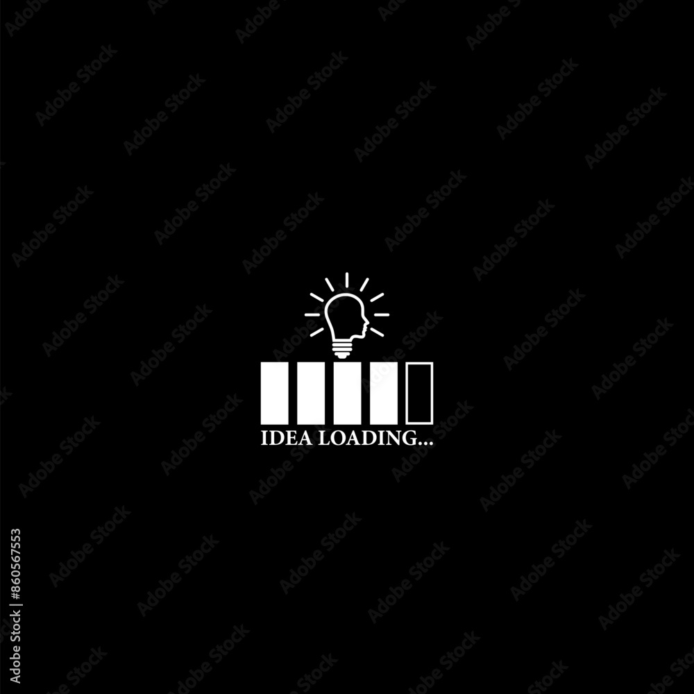 Idea loading icon isolated on dark background Idea loading icon isolated on dark background