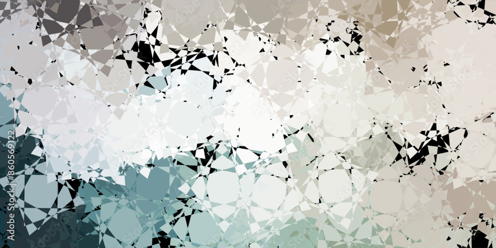 Obraz premium Dark Gray vector background with polygonal forms.