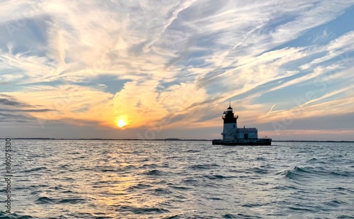 lighthouse at sunset