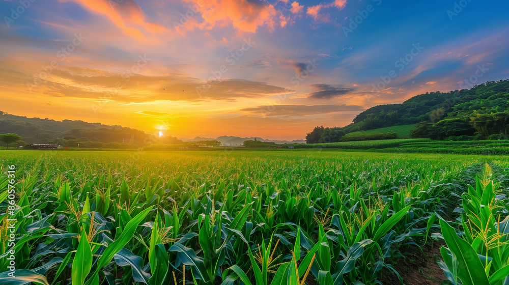 sun light and cloudy season in the field