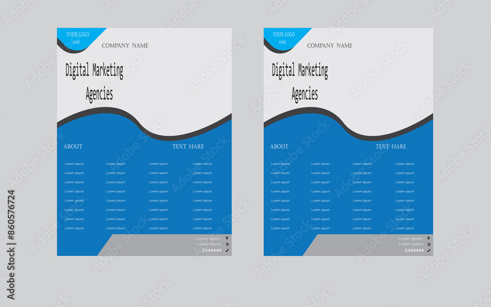 template Free vector modern business flyer template Free vector modern business flyer