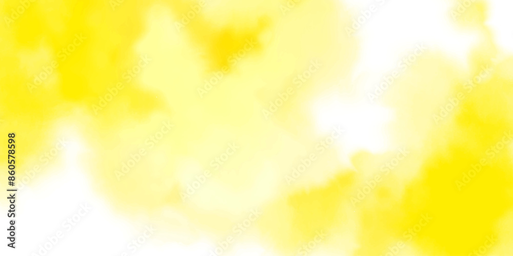 Yellow watercolor background concept, vector