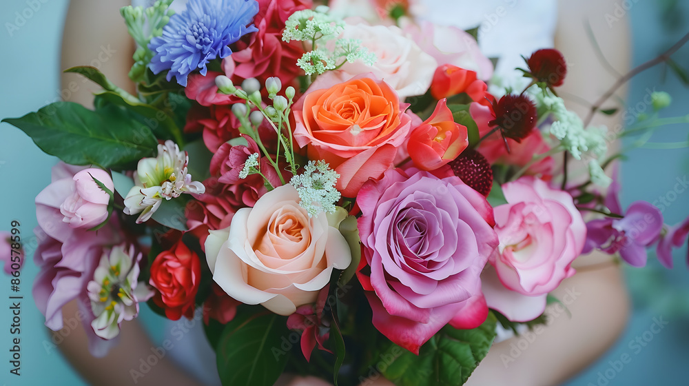 Small Beautiful bouquets of mixed flowers in woman hand Floral shop concept Beautiful fresh cut bouquet Flowers delivery : Generative AI Small Beautiful bouquets of mixed flowers in woman hand Floral shop concept Beautiful fresh cut bouquet Flowers delivery : Generative AI
