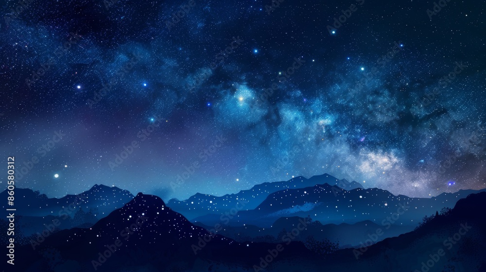 Beautiful night sky background with stars and Milky way Beautiful night sky background with stars and Milky way