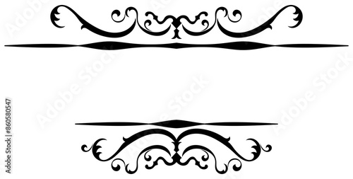vintage horizontal frame Label lines for making catalogs and brochures for coffee shops and boutiques.