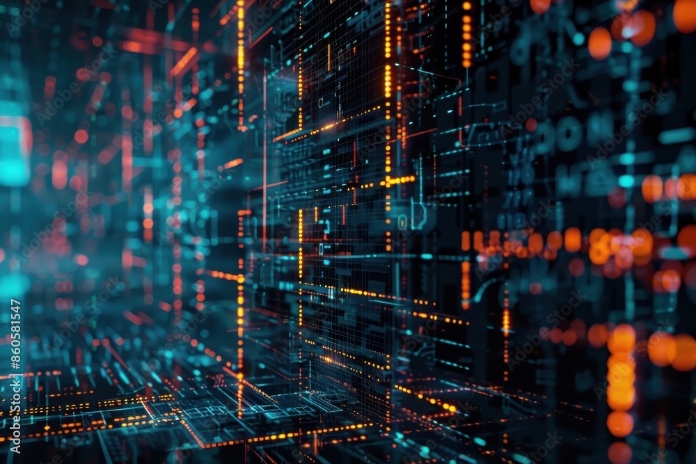 Obraz premium Enhancing technology with digital innovation: data, audio, graphics, and beyond