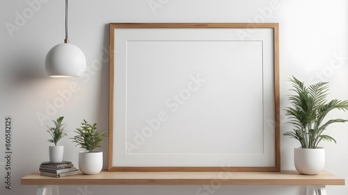 Frame mockup, ISO A paper size, Living room wall poster mockup, Interior mockup with house background, living room, Scandinavian style, 3D render, 3D illustration
