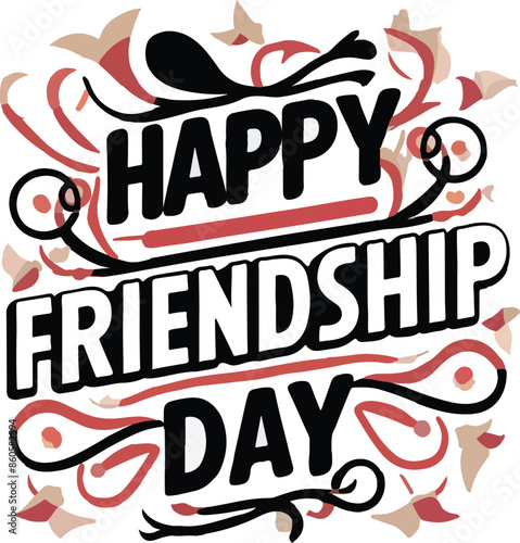 happy friendship day silhouettes vector art illustration