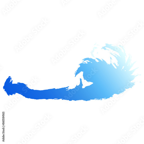 勢いのある海・波しぶきのイラスト素材　ベクター