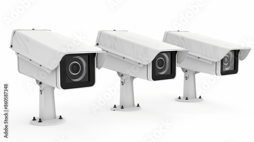 ATM camera covers for protecting surveillance cameras from damage isolated on white background