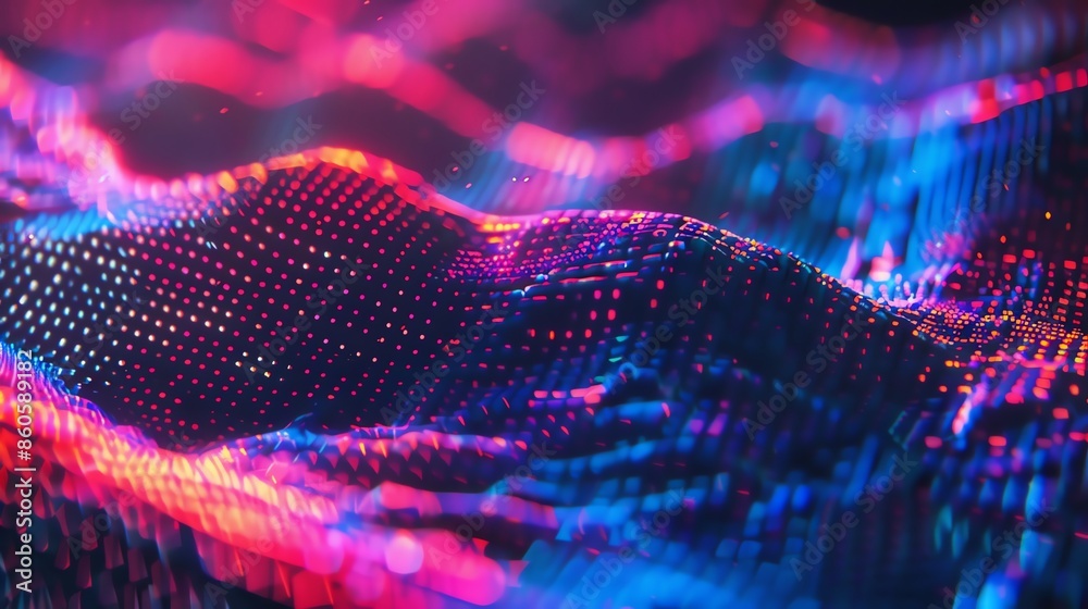 Digital noise, pixelated patterns, glitch effect, close up, futuristic texture, vibrant, manipulation, cyber backdrop Digital noise, pixelated patterns, glitch effect, close up, futuristic texture, vibrant, manipulation, cyber backdrop