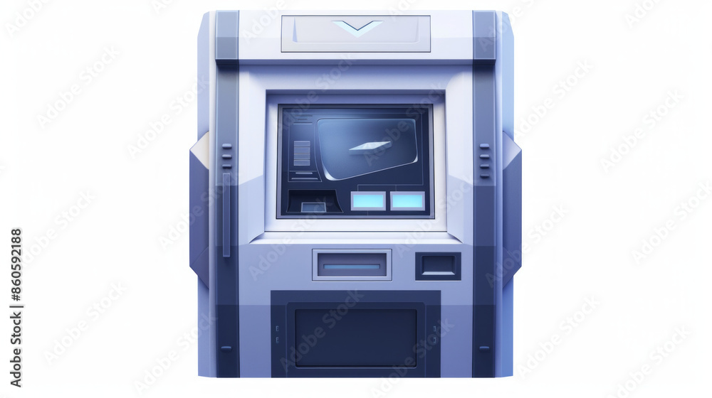 ATM front panel for protecting ATM components from damage isolated on white background ATM front panel for protecting ATM components from damage isolated on white background