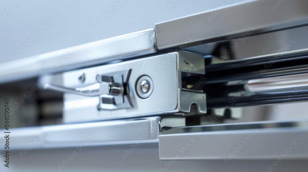 ATM cash dispenser latch for securing the cash dispenser door isolated on white background ATM cash dispenser latch for securing the cash dispenser door isolated on white background