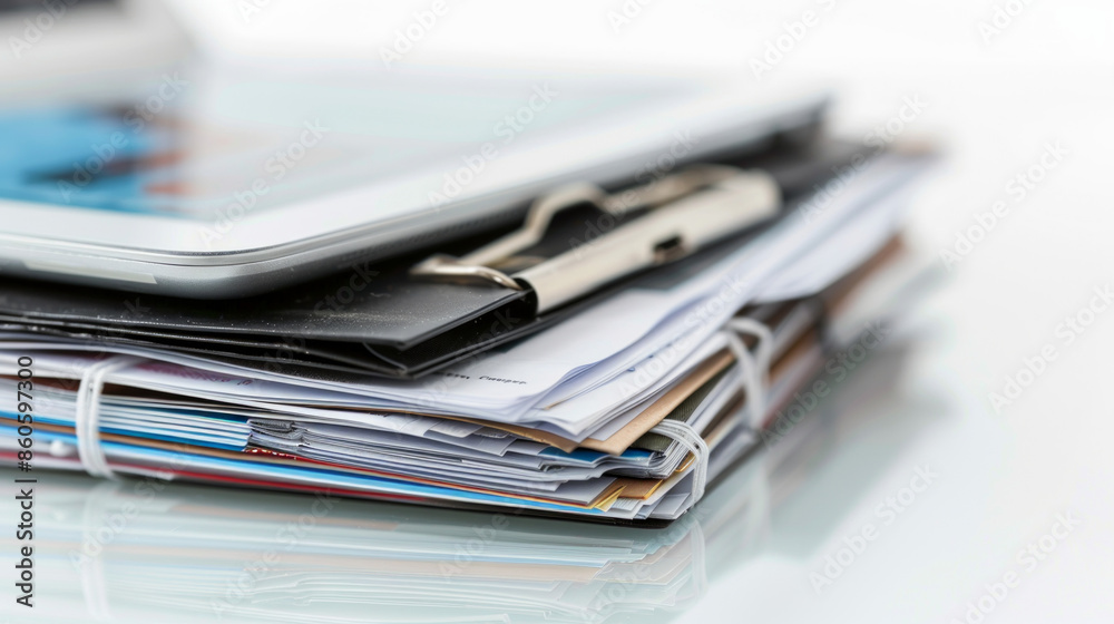 Electronic workpapers for documenting audit evidence isolated on white background Electronic workpapers for documenting audit evidence isolated on white background