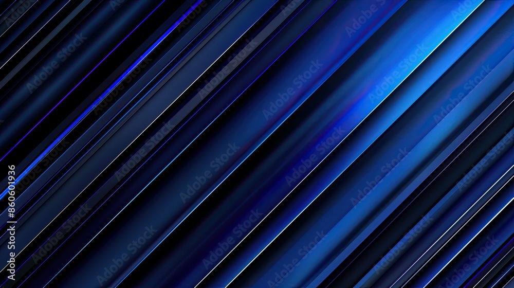 Diagonal lines in blue and dark shades, dynamic abstract pattern. Modern minimalist design. Blue background Diagonal lines in blue and dark shades, dynamic abstract pattern. Modern minimalist design. Blue background