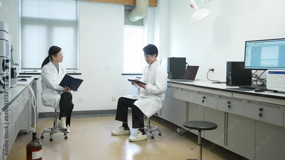 doctor coworking in lab