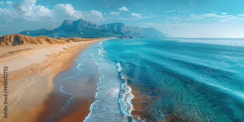 Azure Coastline with Mountain Peaks