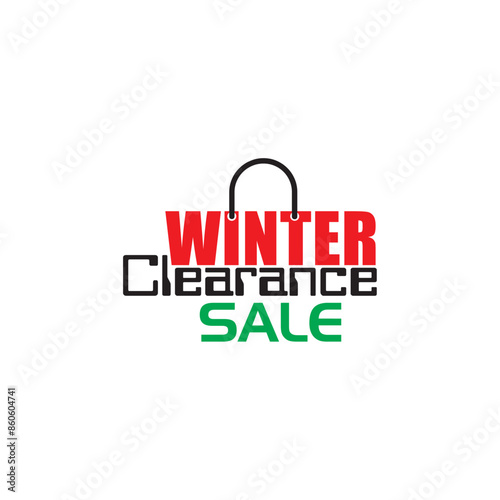 Winter Clearance Sale Vector Illustration Banner. Design Social Media Post.